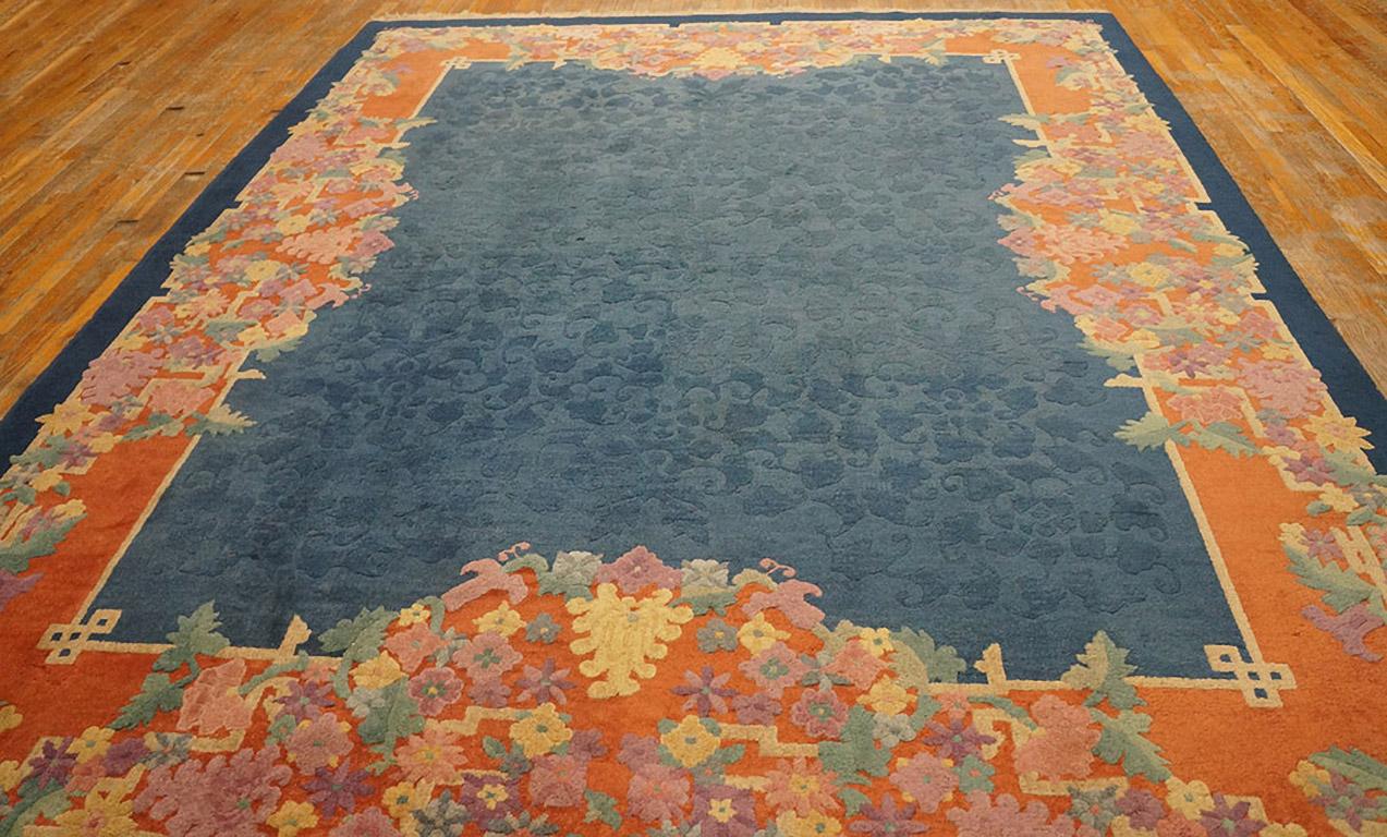 Wool 1920s Chinese Art Deco Carpet ( 8' x 9'10