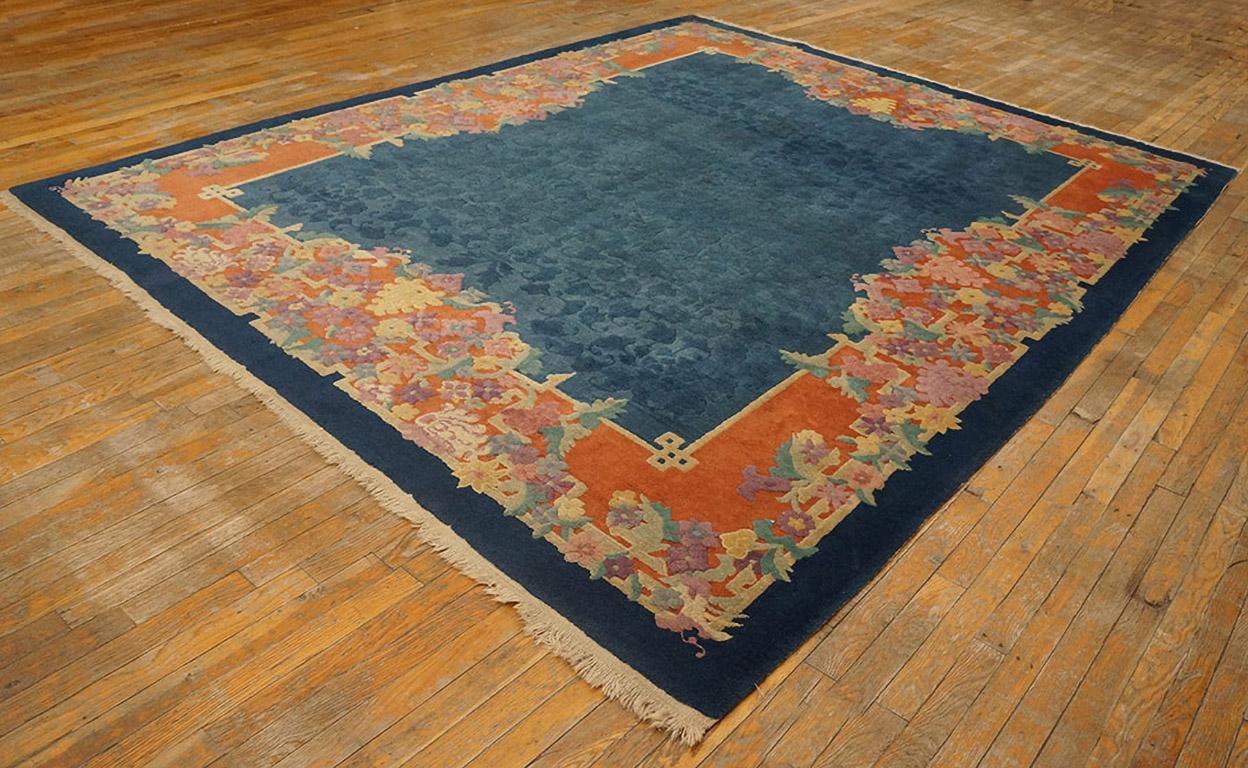 Début du 20ème siècle Tapis chinois Art Déco des années 1920 ( 8' x 9'10