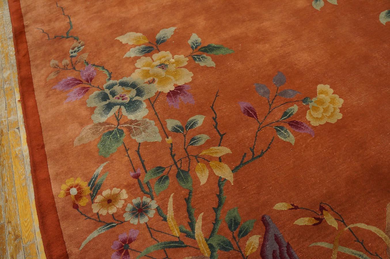 Alfombra Art Decó china de los años 20 ( 8' x 9' 6