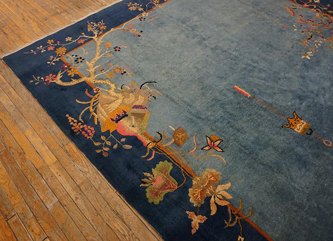 Early 20th Century 1920s Chinese Art Deco Carpet ( 8' x 9'9