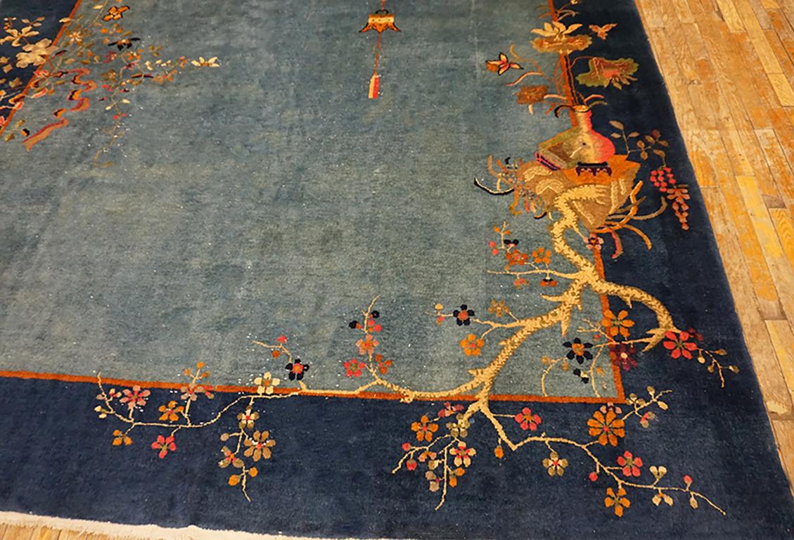 Wool 1920s Chinese Art Deco Carpet ( 8' x 9'9