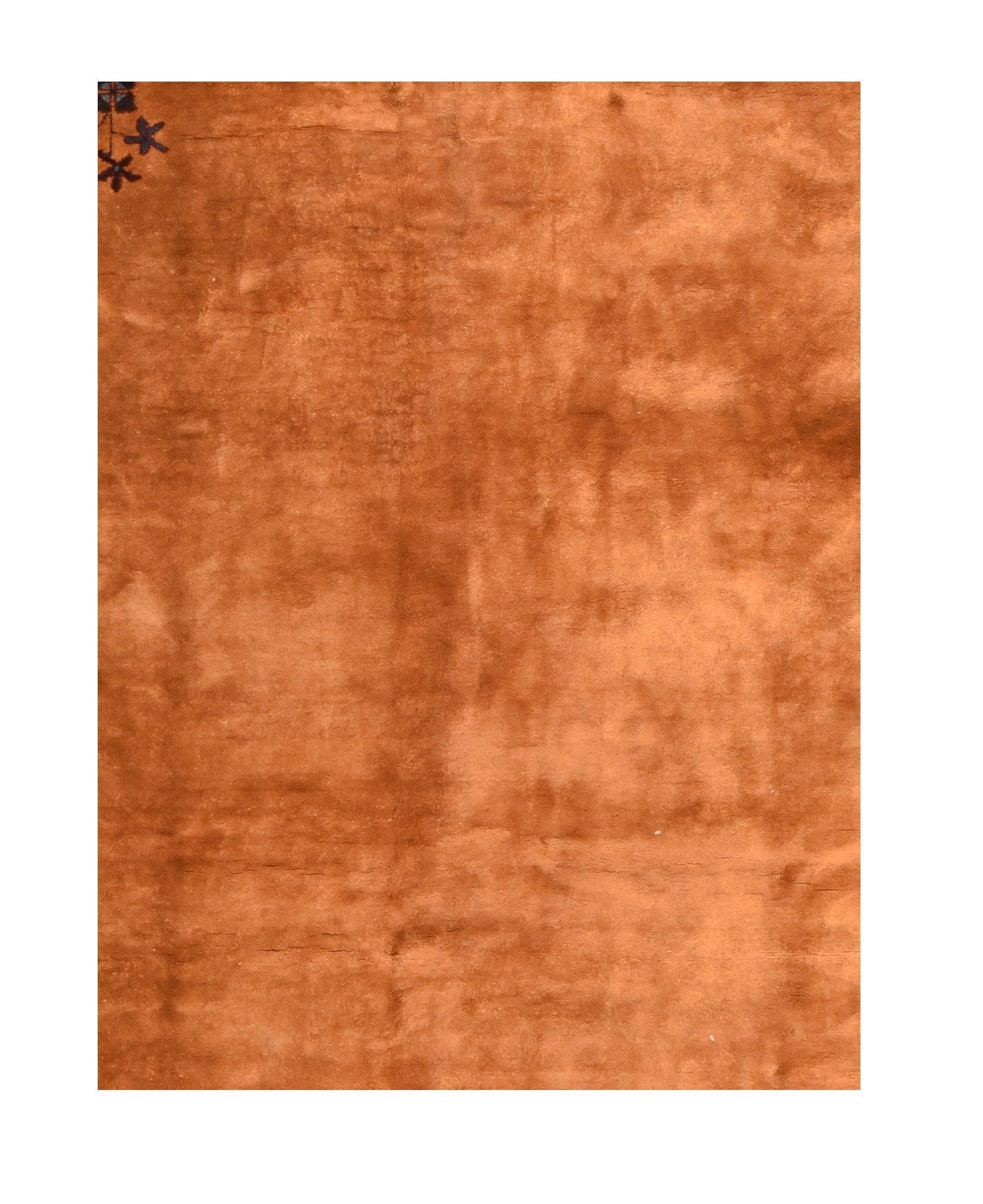 Hand-Knotted Antique Chinese Art Deco Rug 8'10'' x 11'5''