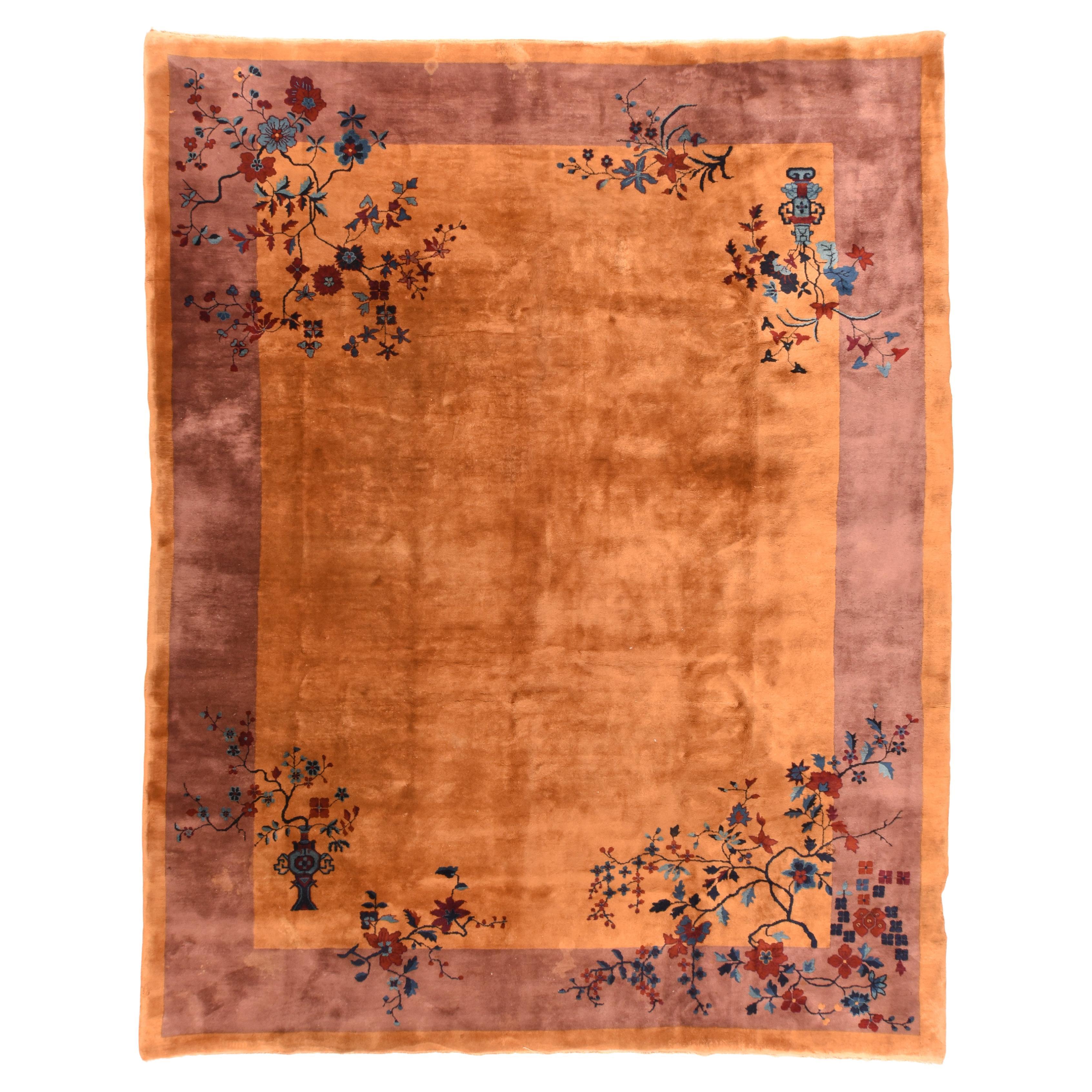 Antique Chinese Art Deco Rug 8'10'' x 11'5''