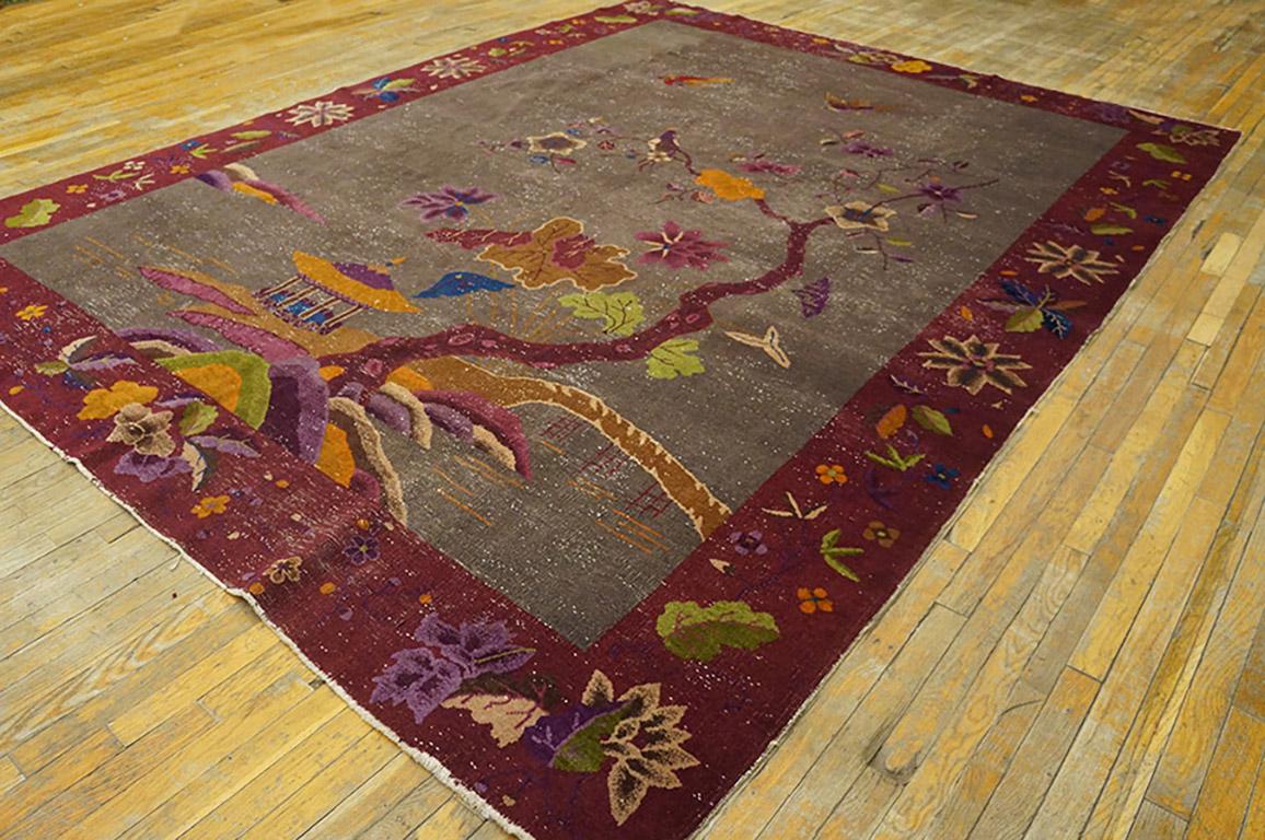 Early 20th Century Antique Chinese Art Deco Rug 8'10