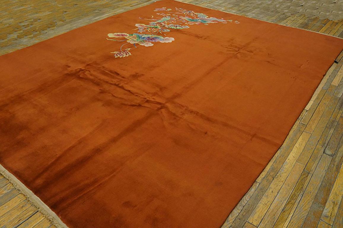 Early 20th Century 1920s Chinese Art Deco Carpet ( 8'11
