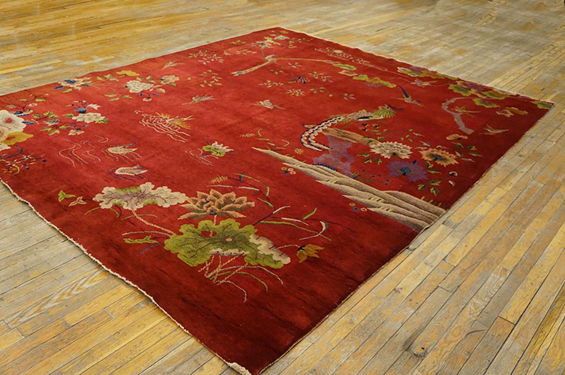 Début du 20ème siècle Tapis chinois Art Déco des années 1920 ( 8'2