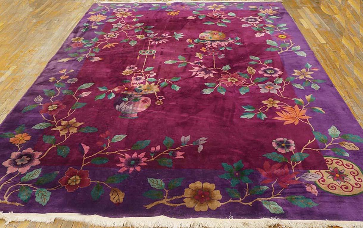 Early 20th Century Antique  Chinese, Art Deco Rug For Sale