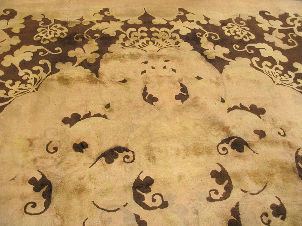 Wool Antique Chinese, Art Deco Rug  8'9
