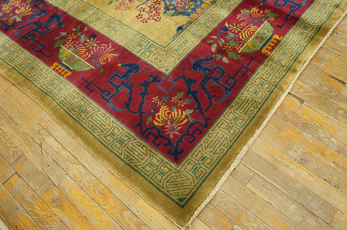 Antique Chinese, Art Deco rug, measures: 8'9