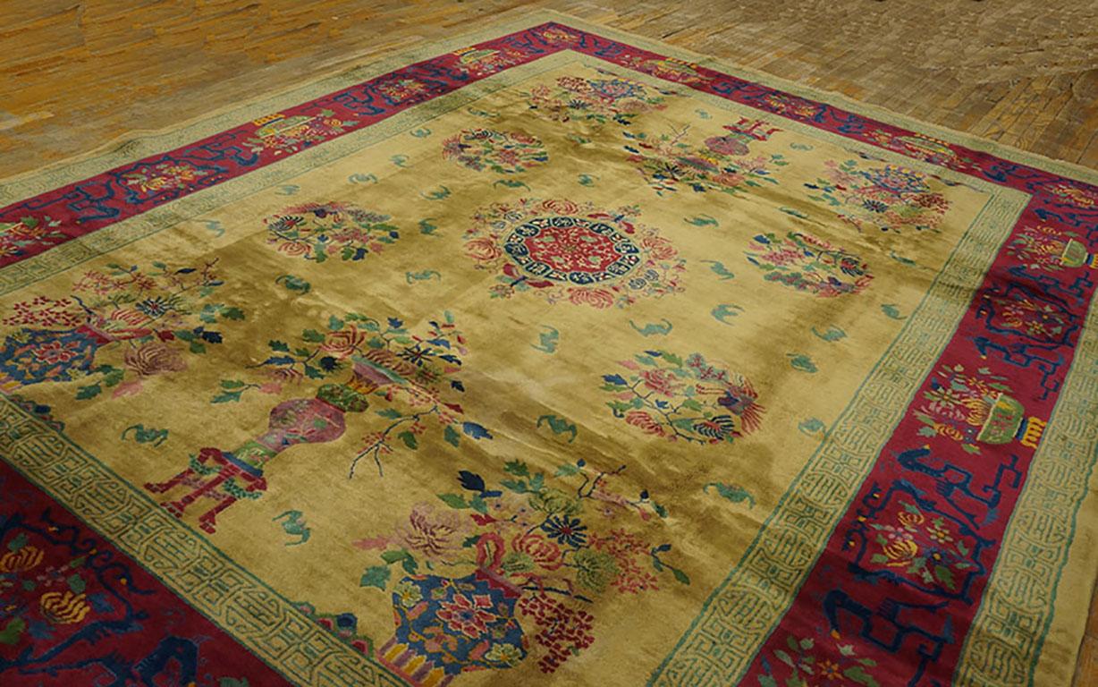 Early 20th Century Antique Chinese Art Deco Rug 8' 9