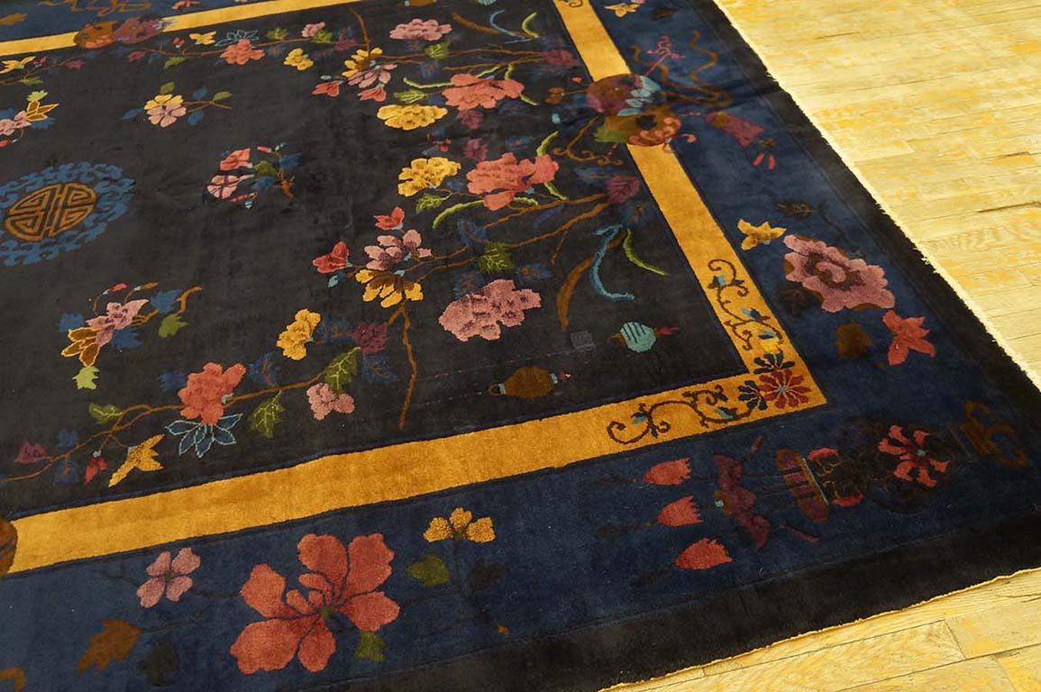 1920s Antique Chinese Art Deco Carpet ( 8'9