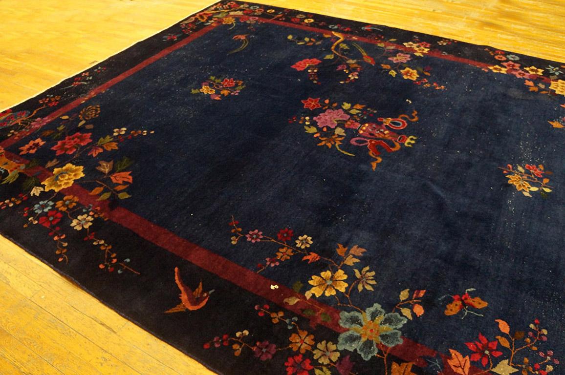 Wool Antique Chinese Art Deco Rug 8' 9