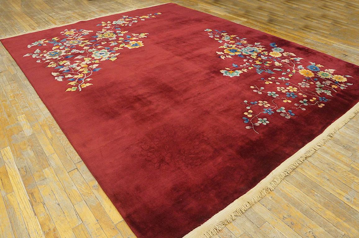 Antique Chinese Art Deco rug, size: 8'9
