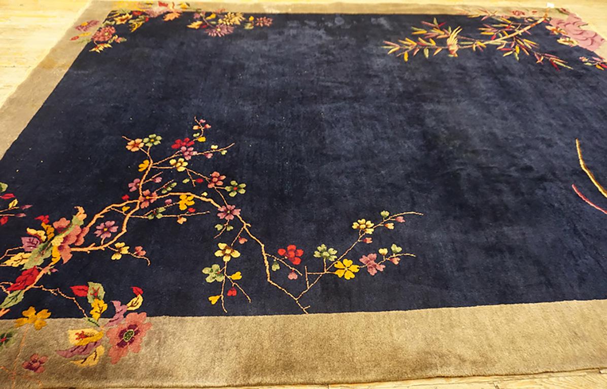 1920s Chinese Art Deco Carpet (  9' x 11'10''  - 275 x 360 ) In Good Condition For Sale In New York, NY
