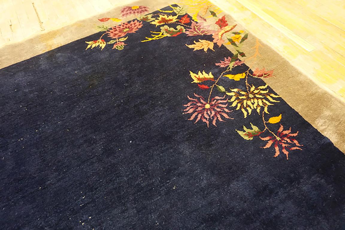 Wool 1920s Chinese Art Deco Carpet (  9' x 11'10''  - 275 x 360 ) For Sale