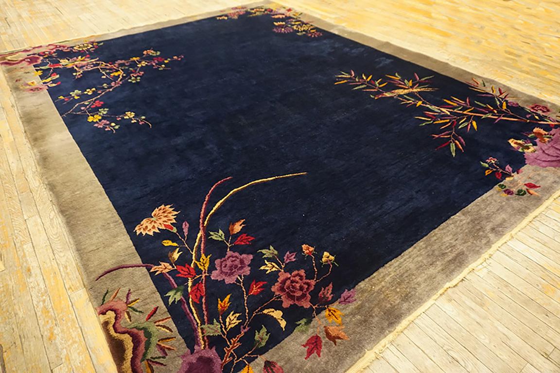 1920s Chinese Art Deco Carpet (  9' x 11'10''  - 275 x 360 ) For Sale 2