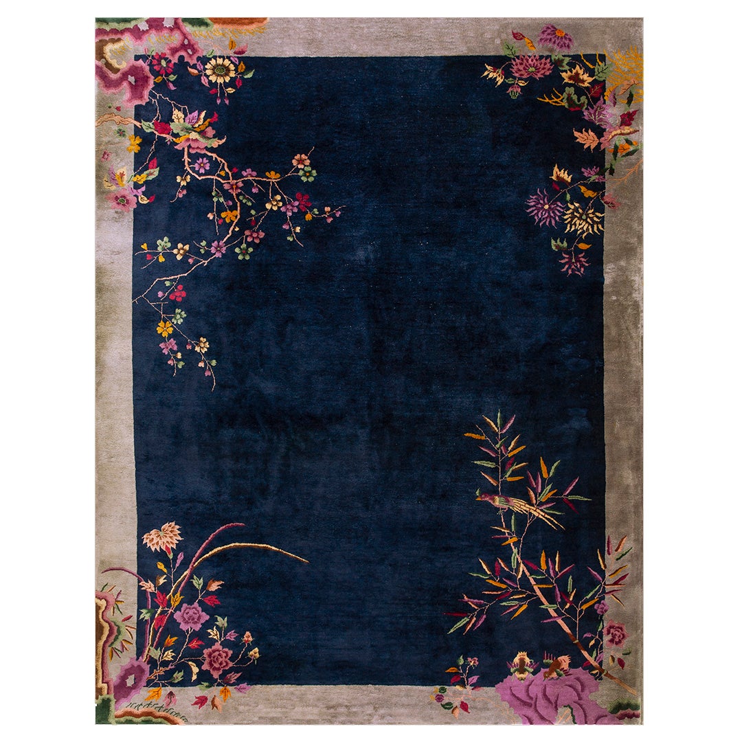 1920s Chinese Art Deco Carpet (  9' x 11'10''  - 275 x 360 ) For Sale