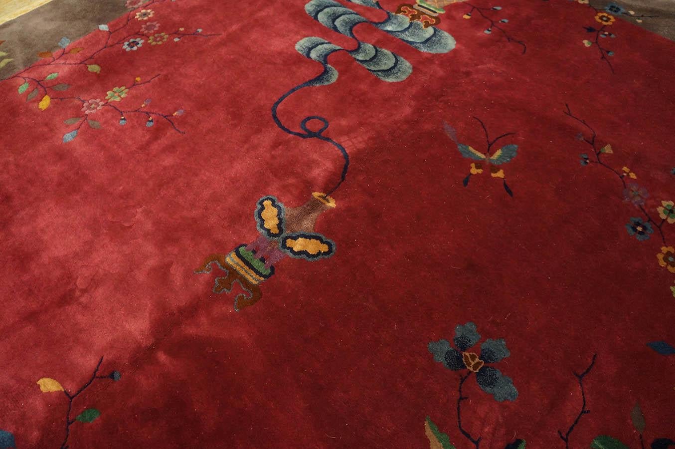 1920s Chinese Art Deco Carpet ( 9' x 11'3'' - 275 x 343 ) For Sale 5