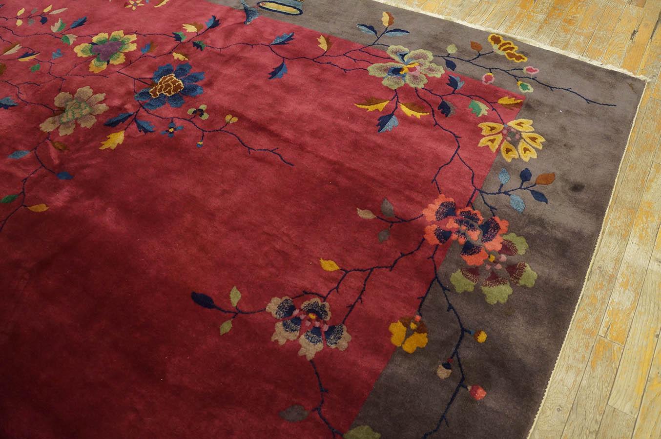 1920s Chinese Art Deco Carpet ( 9' x 11'3'' - 275 x 343 ) For Sale 7