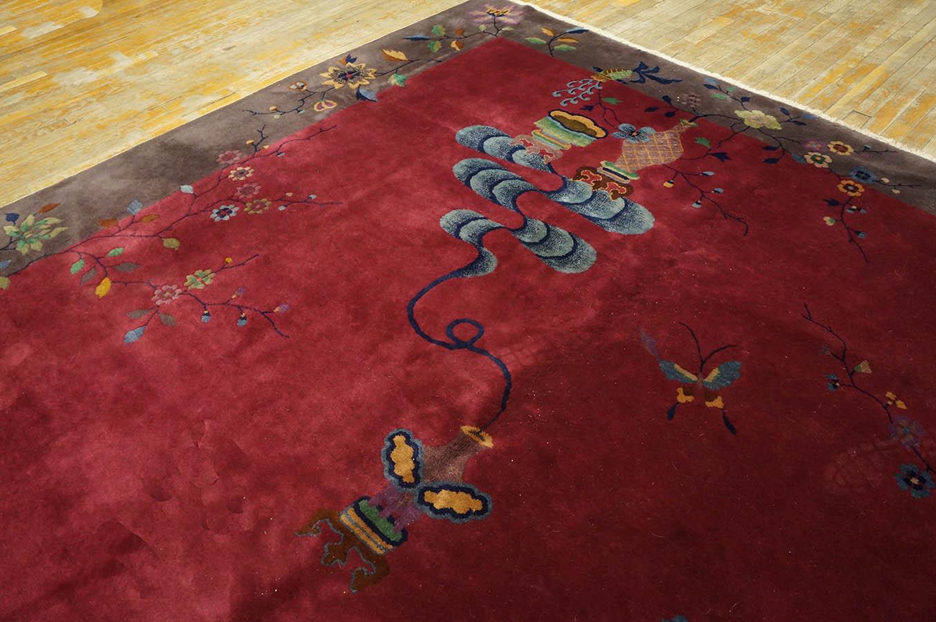 1920s Chinese Art Deco Carpet ( 9' x 11'3'' - 275 x 343 ) For Sale 9