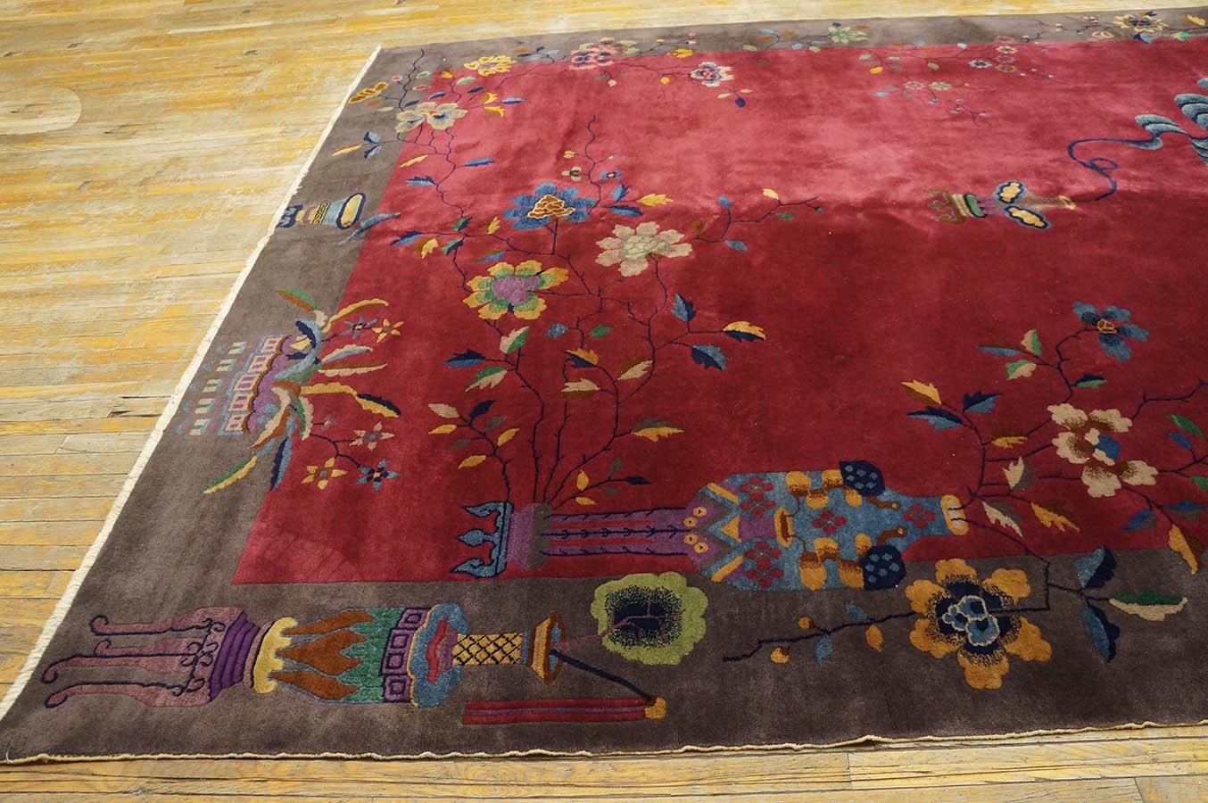 1920s Chinese Art Deco Carpet ( 9' x 11'3'' - 275 x 343 ) For Sale 10