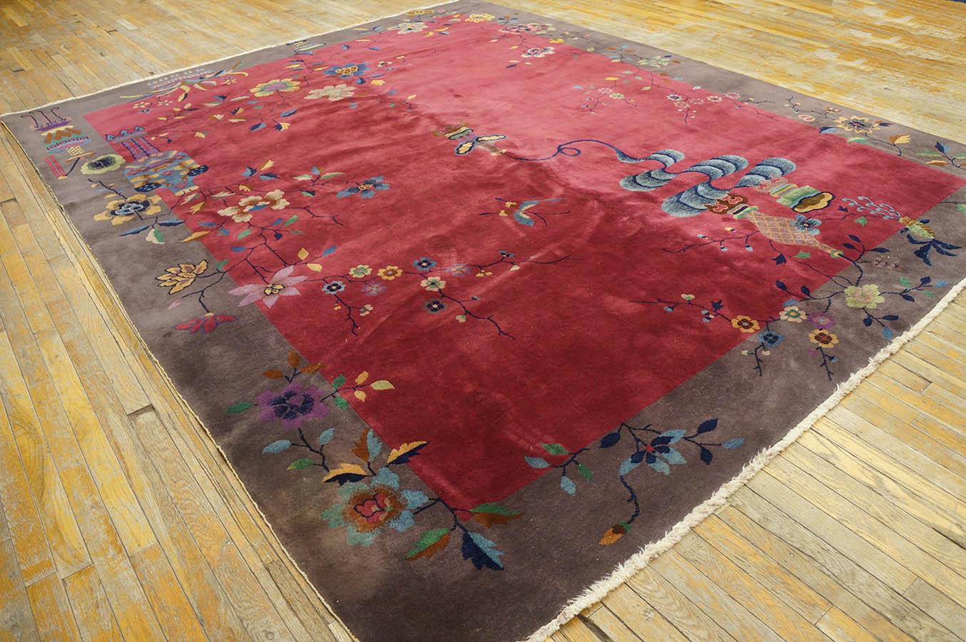 Early 20th Century 1920s Chinese Art Deco Carpet ( 9' x 11'3'' - 275 x 343 ) For Sale