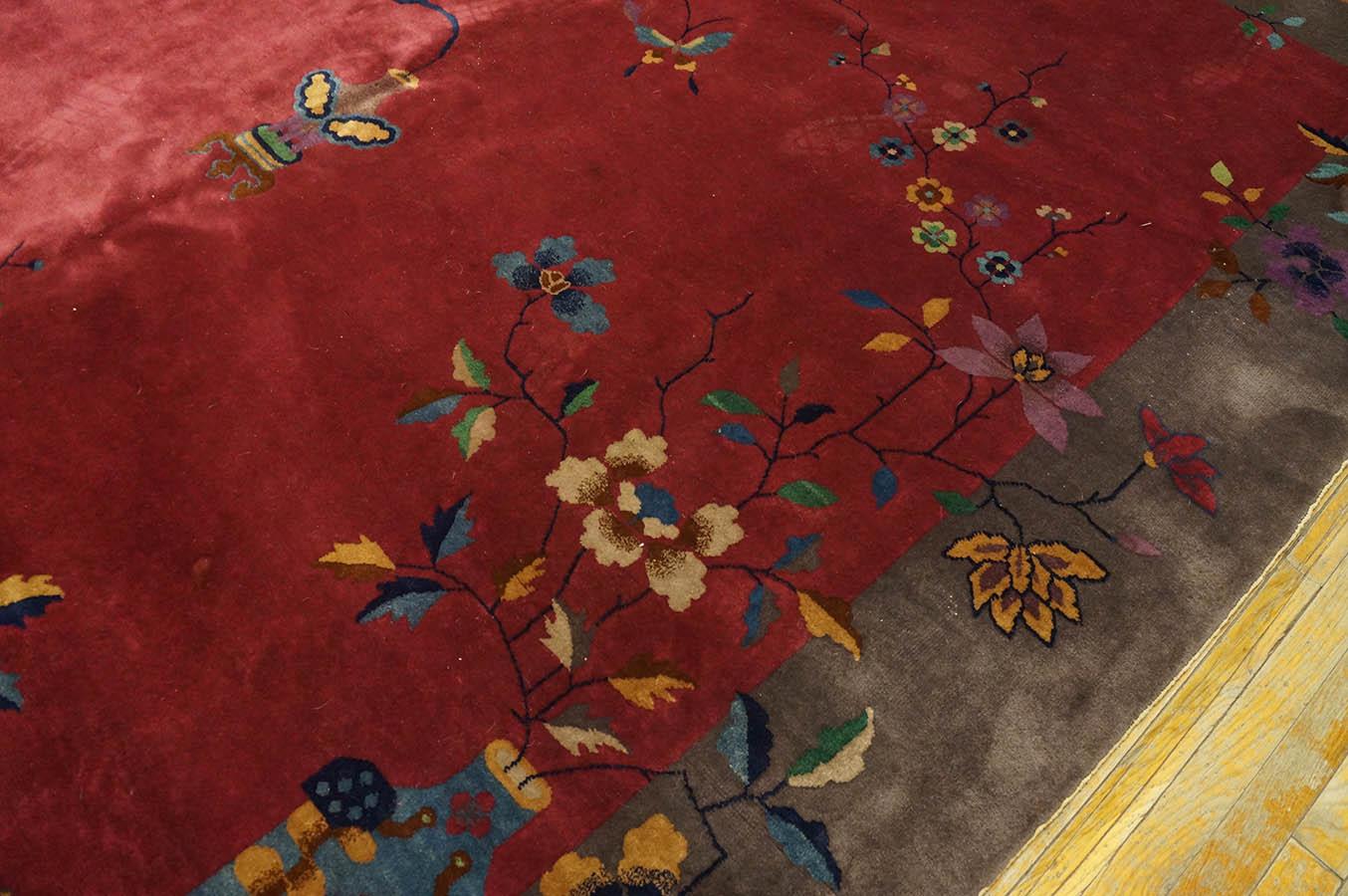 1920s Chinese Art Deco Carpet ( 9' x 11'3'' - 275 x 343 ) For Sale 2