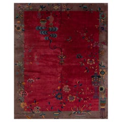 Chinesischer Art-déco-Teppich aus den 1920er Jahren ( 9'' x 11''3'''' - 275 x 343 )