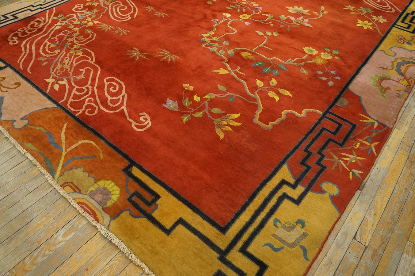 Art Deco 1920s Chinese Art  Deco Carpet ( 9' x 11' 6
