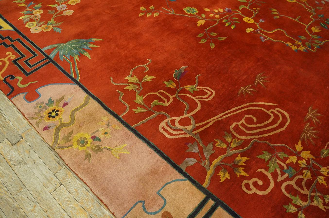 Début du 20ème siècle Art chinois des années 1920  Tapis déco ( 9' x 11' 6