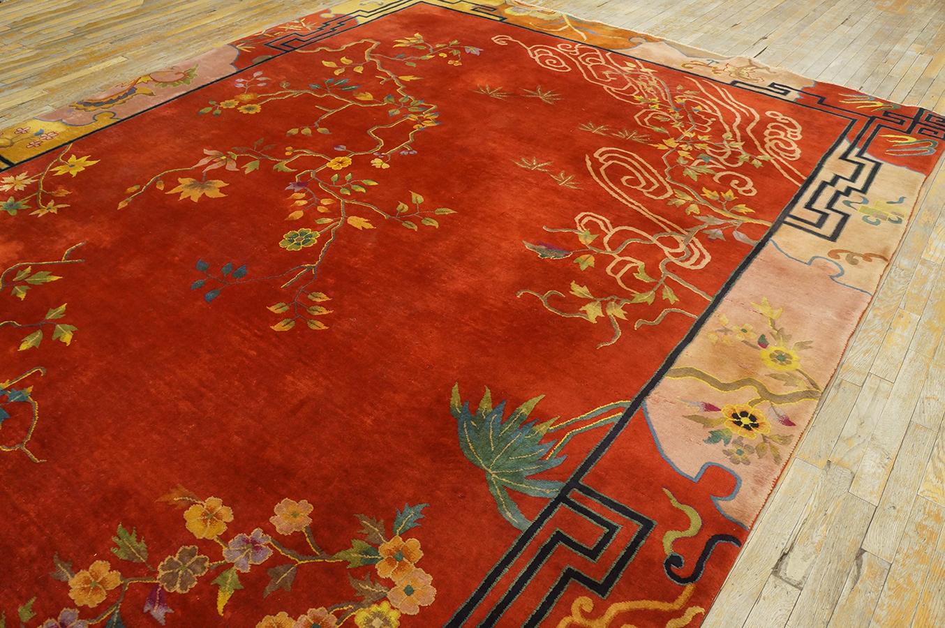 Art chinois des années 1920  Tapis déco ( 9' x 11' 6
