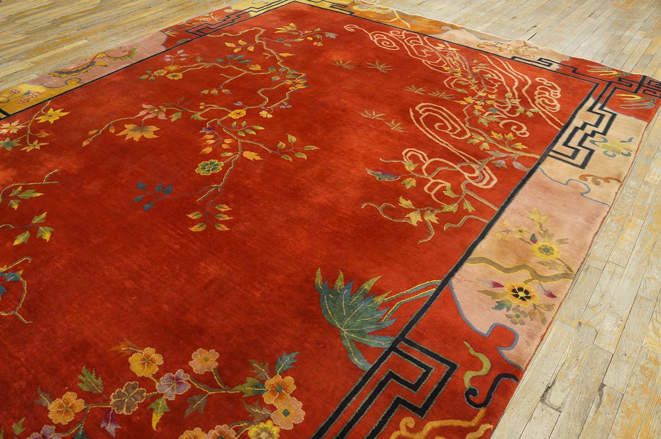 1920s Chinese Art  Deco Carpet ( 9' x 11' 6