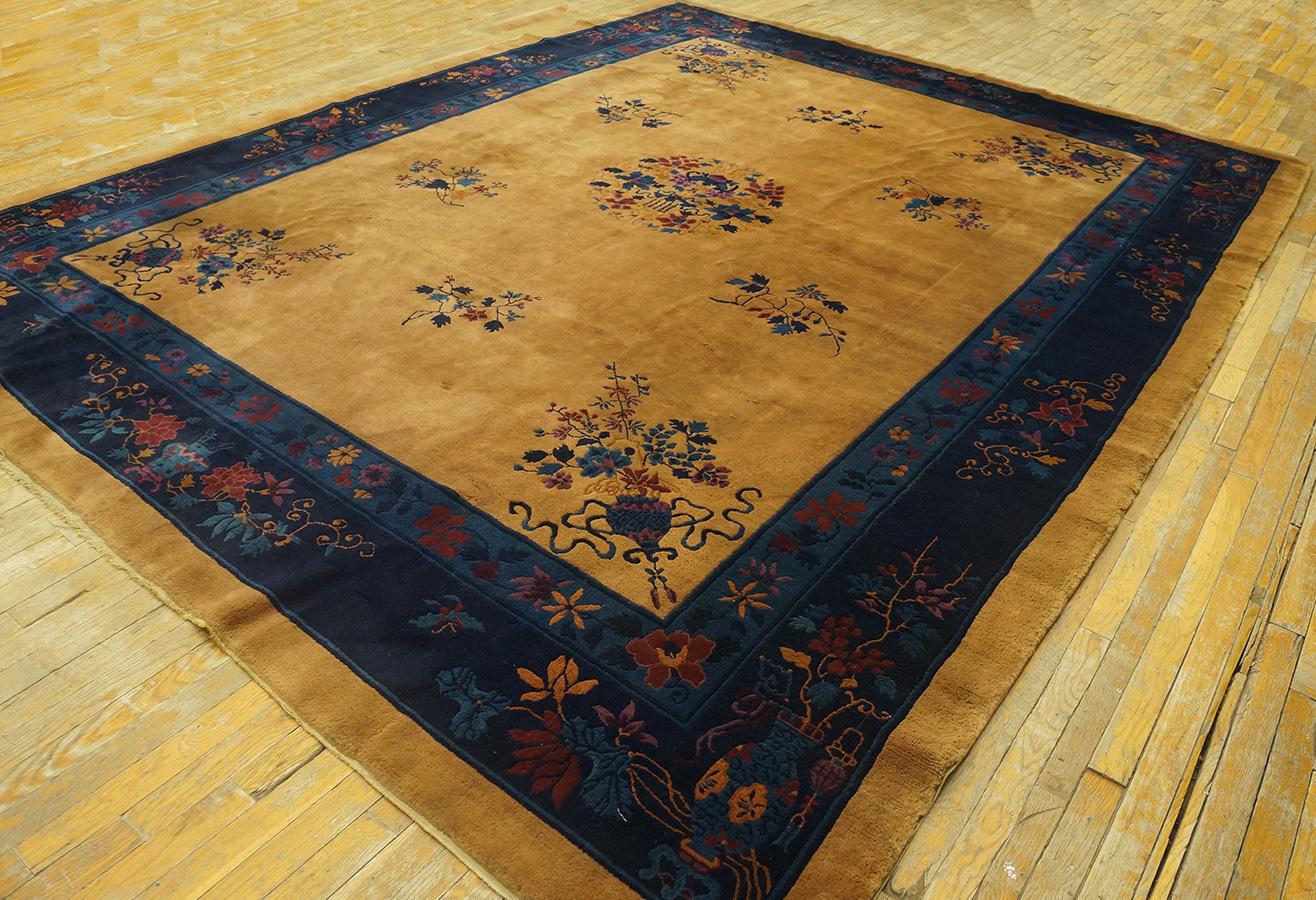 Hand-Knotted 1920s Chinese Art Deco Carpet ( 9' x 11'8