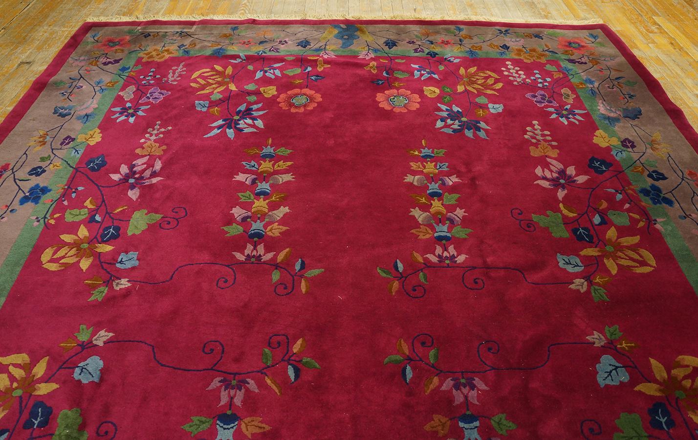 1920s Chinese Art  Deco Carpet ( 9' x 11'9