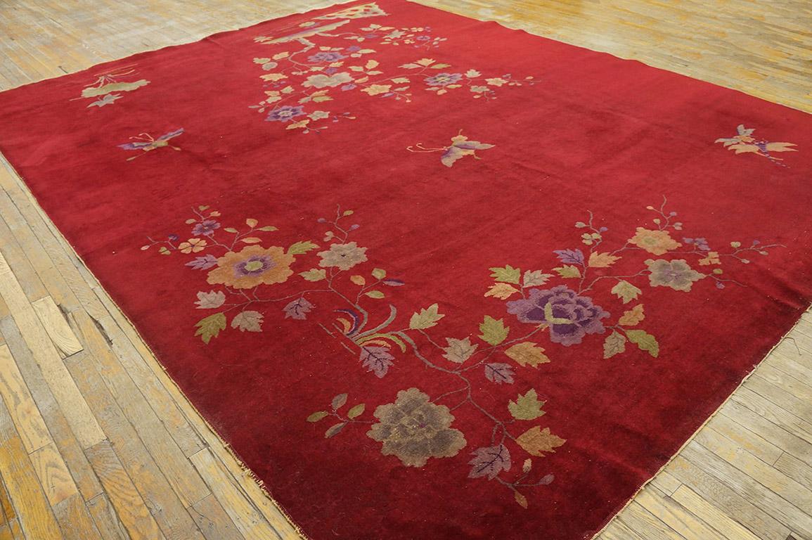 Art déco Tapis Art Déco chinois des années 1920 ( 9'' x 12'' - 275 x 365 ) en vente