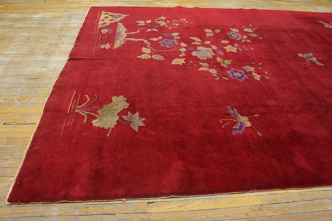 Chinois Tapis Art Déco chinois des années 1920 ( 9'' x 12'' - 275 x 365 ) en vente