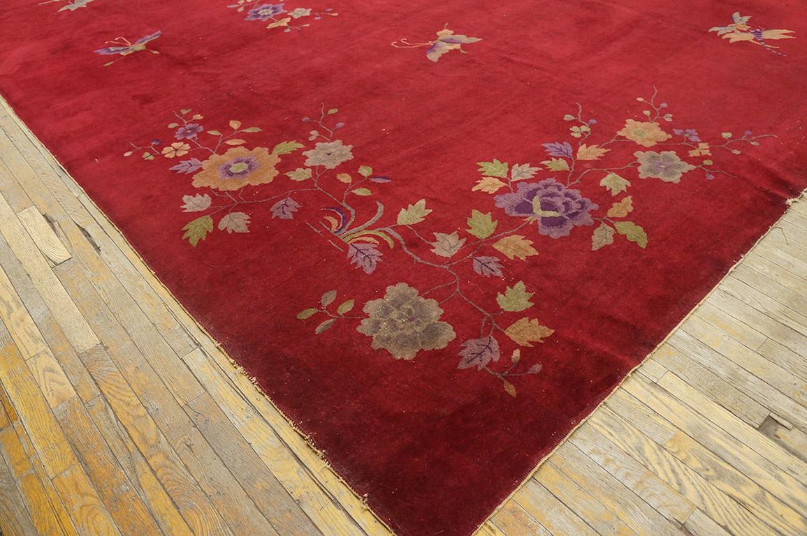 Tapis Art Déco chinois des années 1920 ( 9'' x 12'' - 275 x 365 ) Bon état - En vente à New York, NY