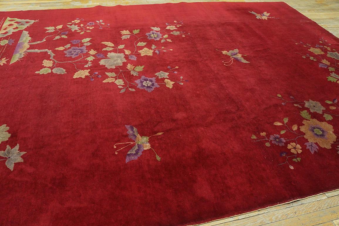 Début du 20ème siècle Tapis Art Déco chinois des années 1920 ( 9'' x 12'' - 275 x 365 ) en vente