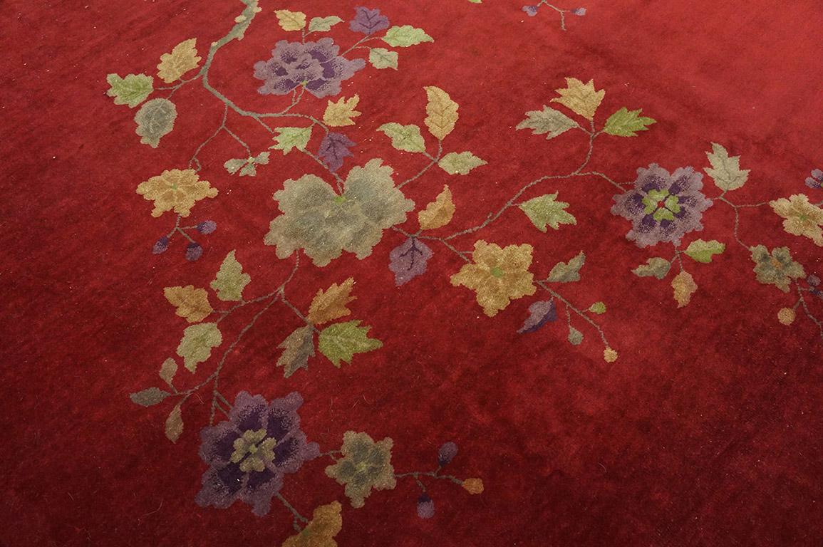 Laine Tapis Art Déco chinois des années 1920 ( 9'' x 12'' - 275 x 365 ) en vente