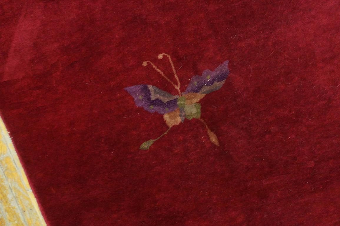 Tapis Art Déco chinois des années 1920 ( 9'' x 12'' - 275 x 365 ) en vente 1