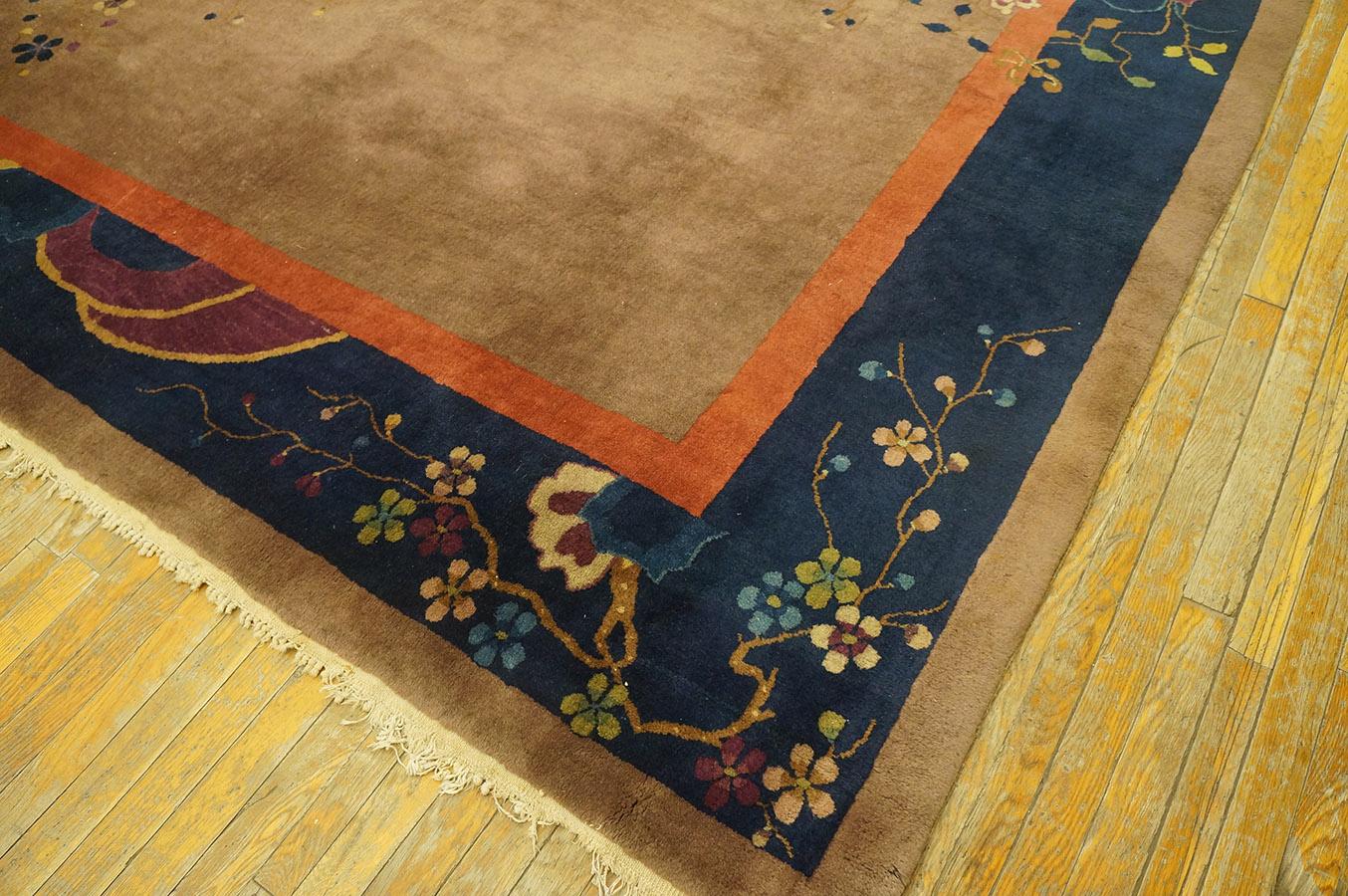 1920s Chinese Art Deco Carpet ( 9' x 12' - 275 x 365 cm ) For Sale 3