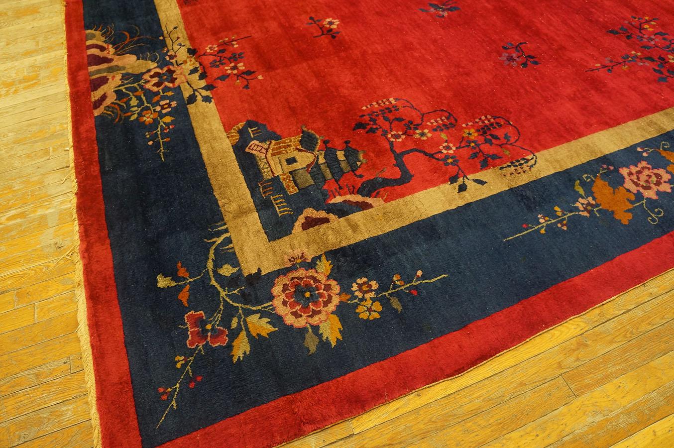 1920s Chinese Art Deco Carpet ( 9' x 9' 9'' - 275 x 297 cm ) For Sale 4