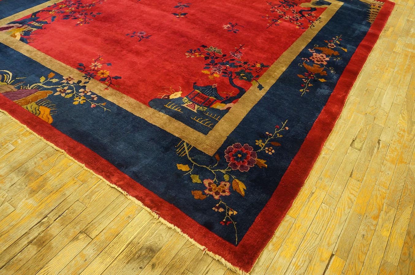 1920s Chinese Art Deco Carpet ( 9' x 9' 9'' - 275 x 297 cm ) For Sale 2
