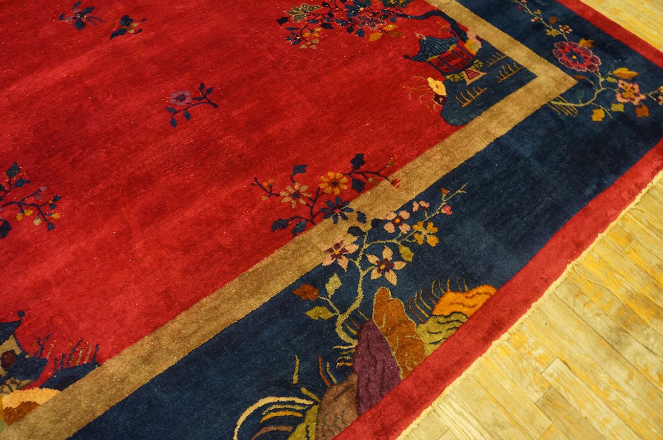 1920s Chinese Art Deco Carpet ( 9' x 9' 9'' - 275 x 297 cm ) For Sale 3