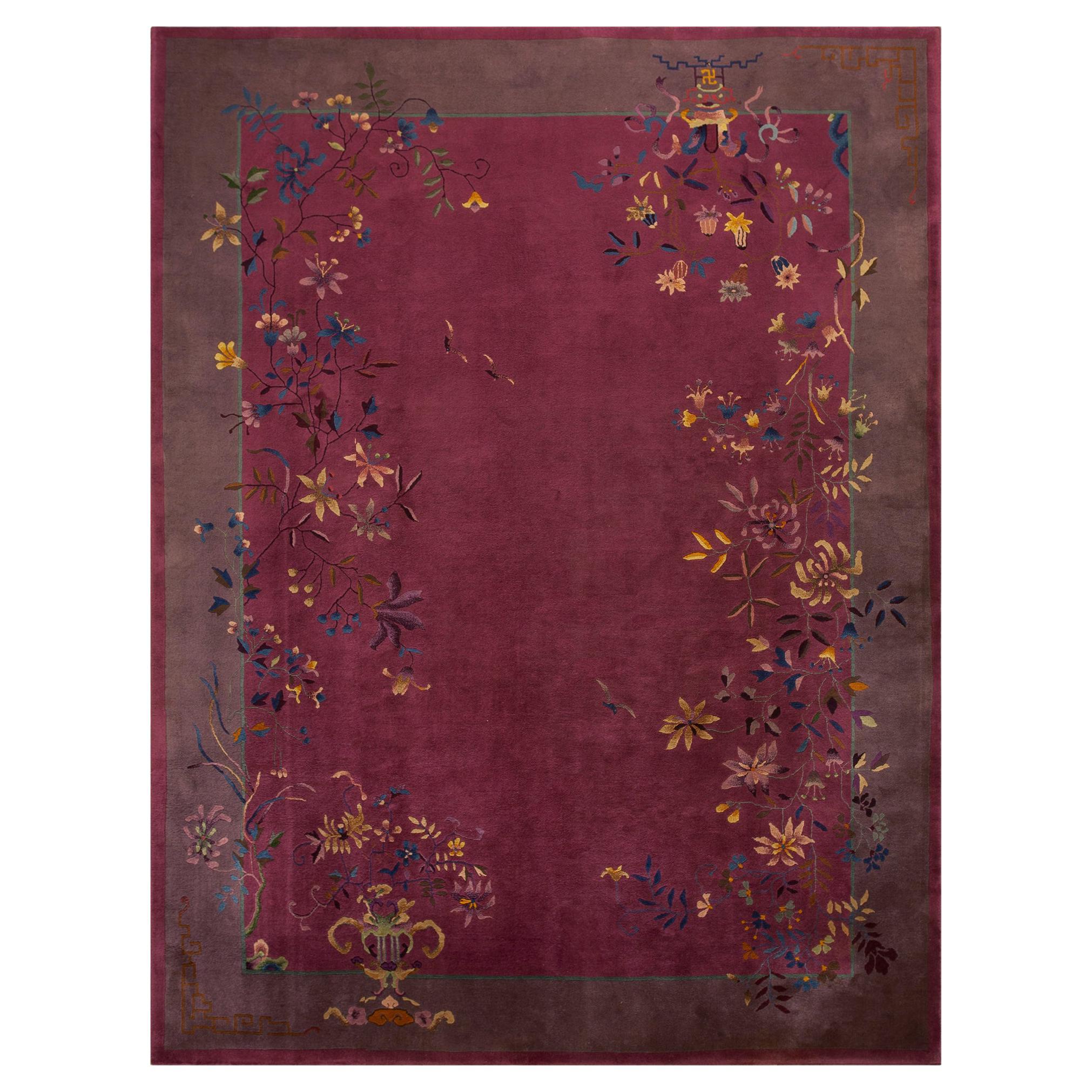 1920s Chinese Art Deco Carpet ( 9' x 11'10'' - 275 x 360 ) For Sale