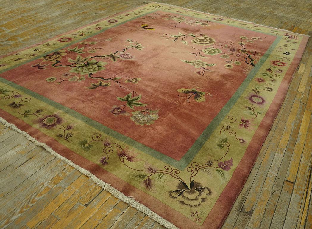 Asian 1920s Chinese Art Deco Carpet ( 9' x 11' 5'' - 275 x 350 cm) For Sale