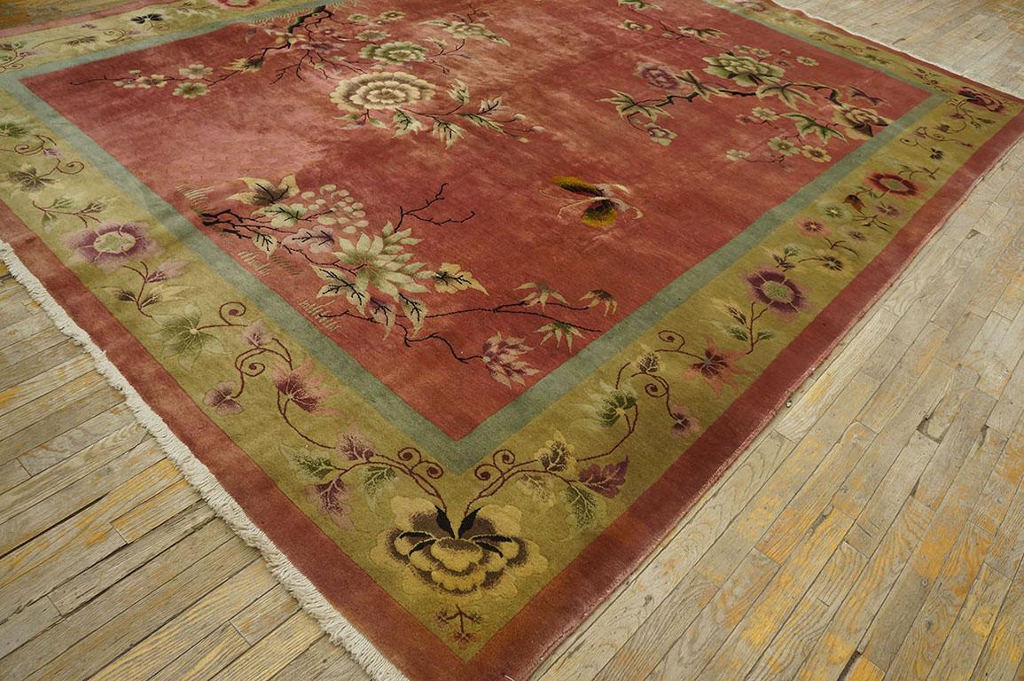 Early 20th Century 1920s Chinese Art Deco Carpet ( 9' x 11' 5'' - 275 x 350 cm) For Sale
