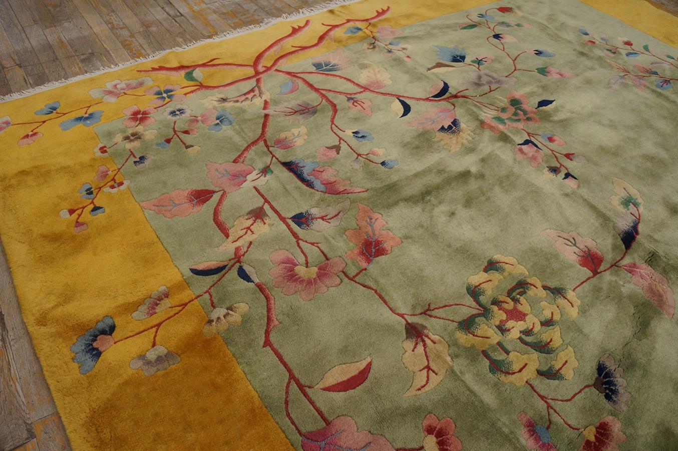 1920s Chinese Art Deco Carpet by Nichols Workshop ( 9' x 11'6