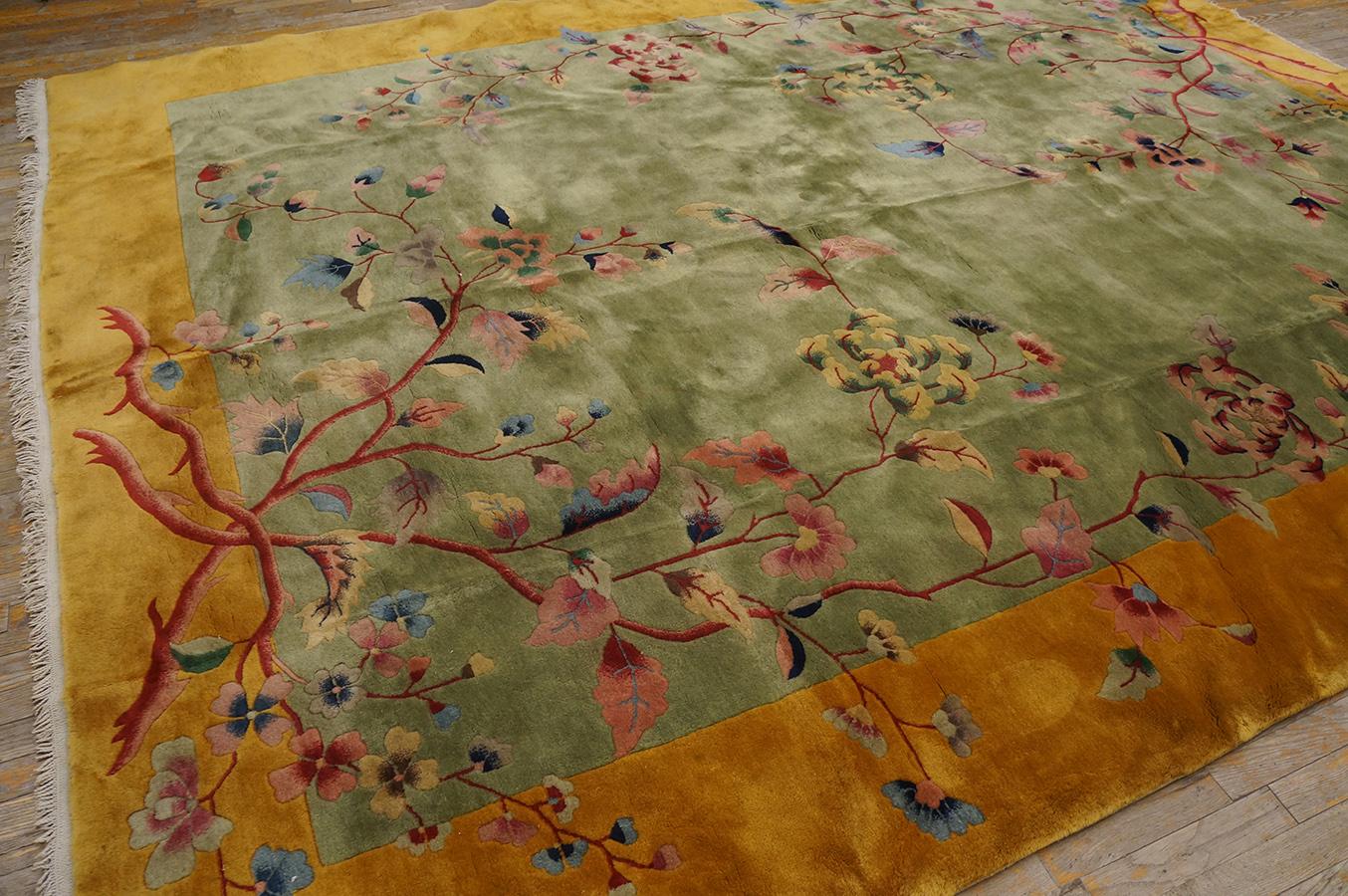Alfombra china Art Déco de los años 20, del Taller Nichols ( 9' x 11'6