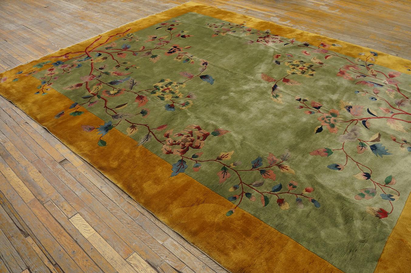 Alfombra china Art Déco de los años 20, del Taller Nichols ( 9' x 11'6